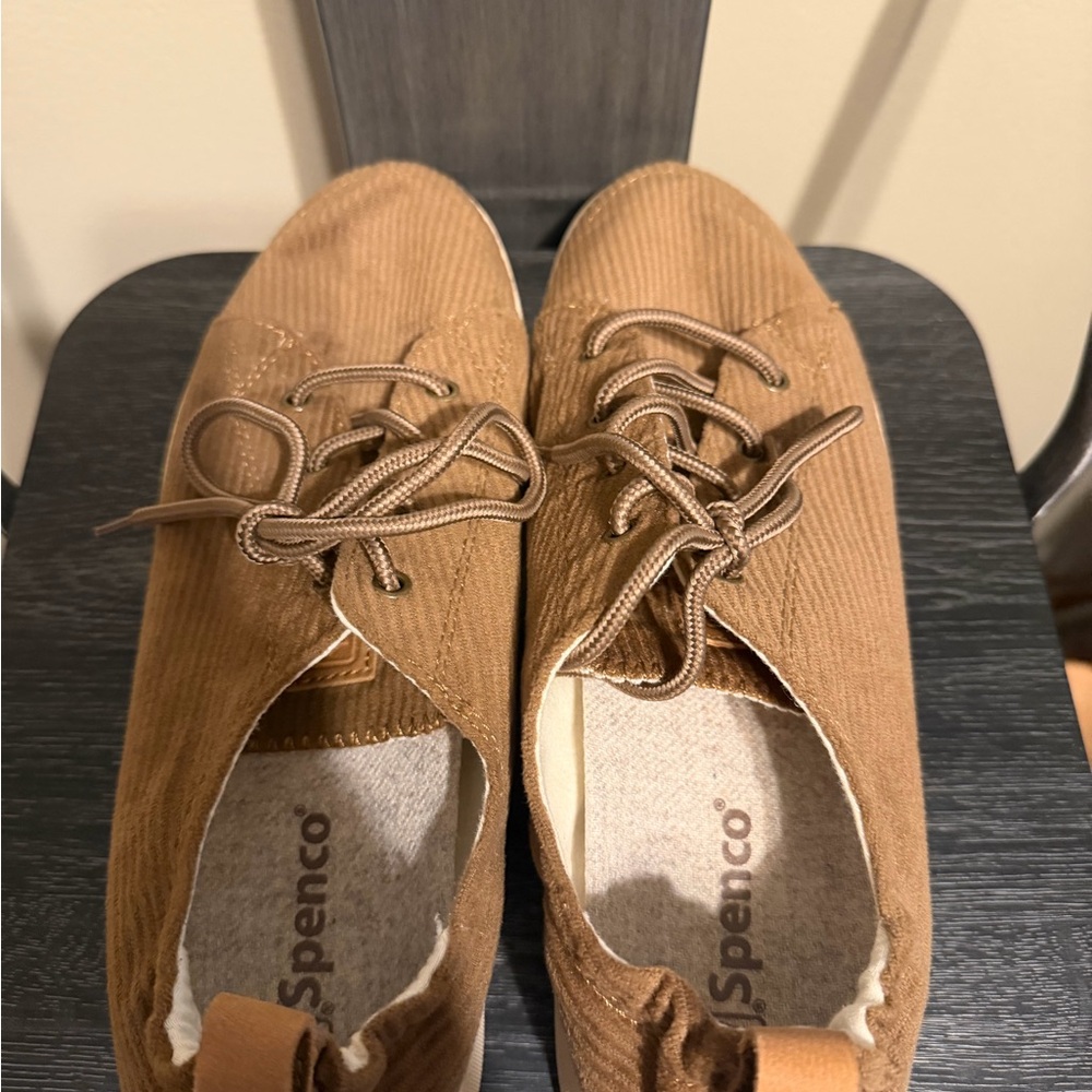 Spenco Santa Clara Cozy Sneakers Brown Corduroy Comfort Orthotic Lace Up Sz 11 - Picture 7 of 10